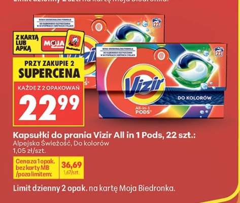 Kapsułki do prania Vizir All in 1 Pods, 22 szt.