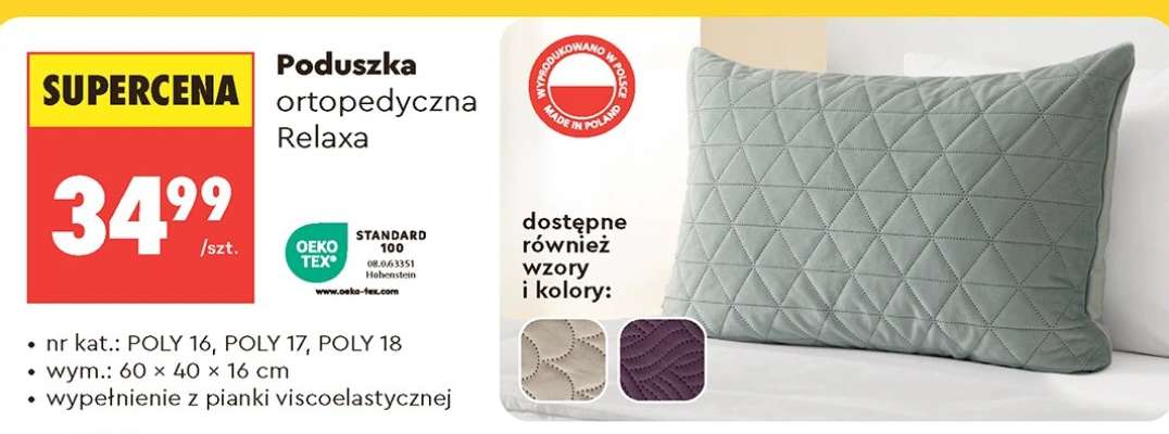 Poduszka ortopedyczna Relaxa
