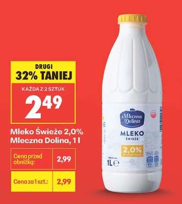 Mleko Świeże 2,0% Mleczna Dolina, 1l