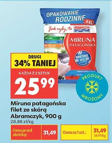 Miruna patagońska filet ze skórą Abramczyk, 900 g
