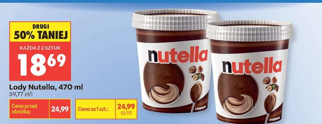 Lody Nutella, 470 ml