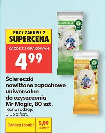 Ściereczki nawilżane zapachowe uniwersalne do czyszczenia Mr Magic , 80 szt
