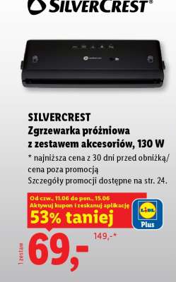 Silvercrest Zgrzewarka próżniowa z zestawem akcesoriów, 130 W