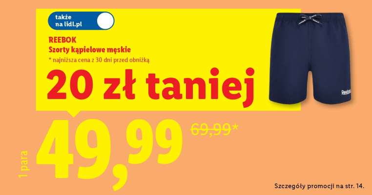 REEBOK Szorty kąpielowe męskie