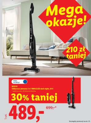 BOSCH Odkurzacz pionowy 2 w 1 BBH2L1LED dark night, 20 V