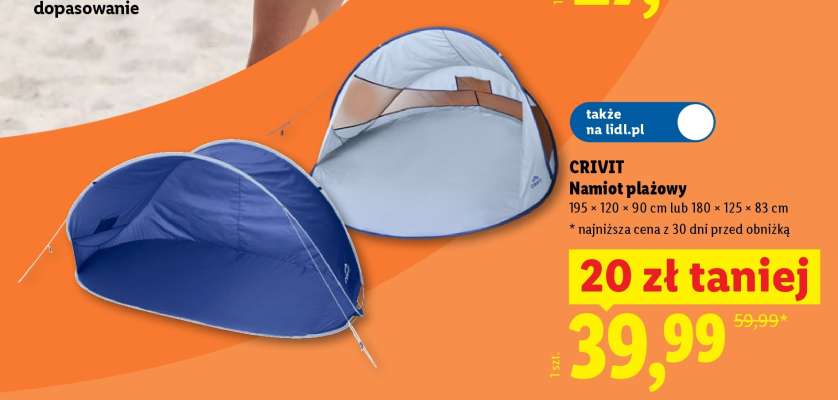 CRIVIT Namiot plażowy