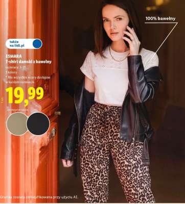 ESMARA T-shirt damski z bawełny