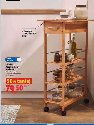 LIVARNO Wózek kuchenny bambusowy