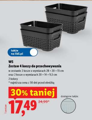 W5 Zestaw 4 koszy do przechowywania