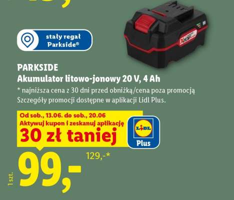 PARKSIDE Akumulator litowo-jonowy 20 V, 4 Ah