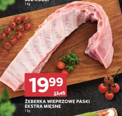 Żeberka wieprzowe paski ekstra mięsne