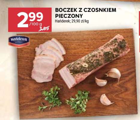 Boczek z czosnkiem pieczony