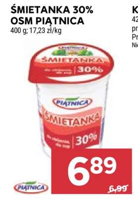 ŚMIETANKA 30% OSM PIĄTNICA