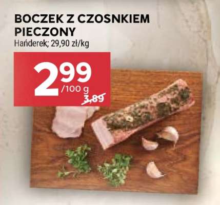 Boczek z czosnkiem pieczony