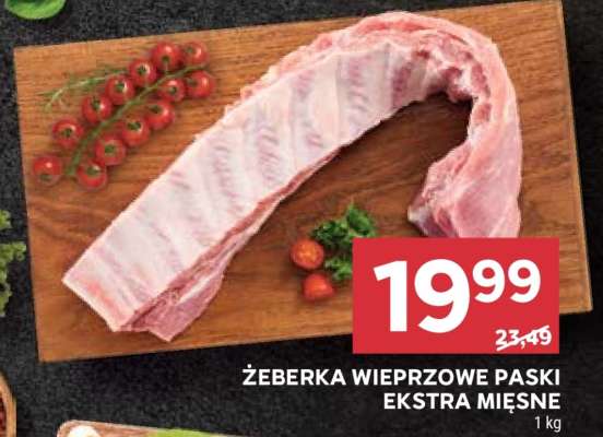Żeberka wieprzowe paski ekstra mięsne