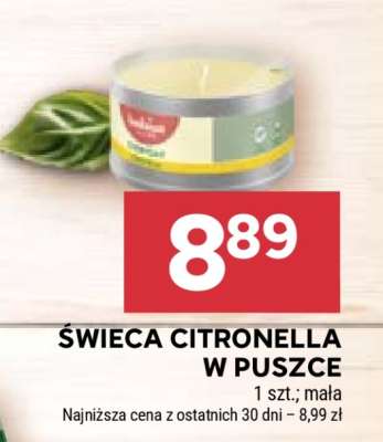 ŚWIECA CITRONELLA W PUSZCE