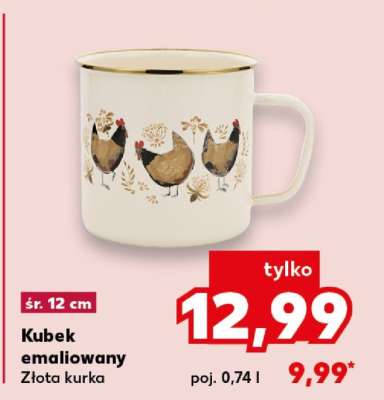 Kubek emaliowany Złota kurka