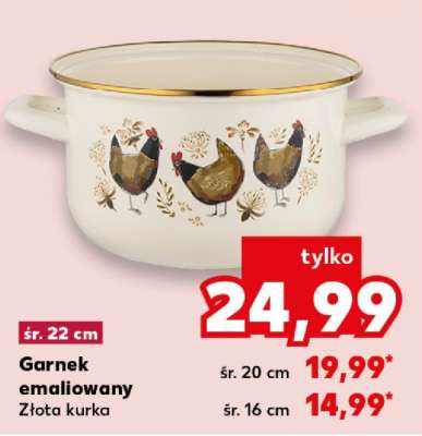 Garnek emaliowany Złota kurka