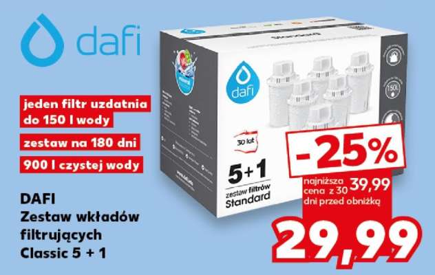 DAFI Zestaw wkładów filtrujących Classic 5 + 1