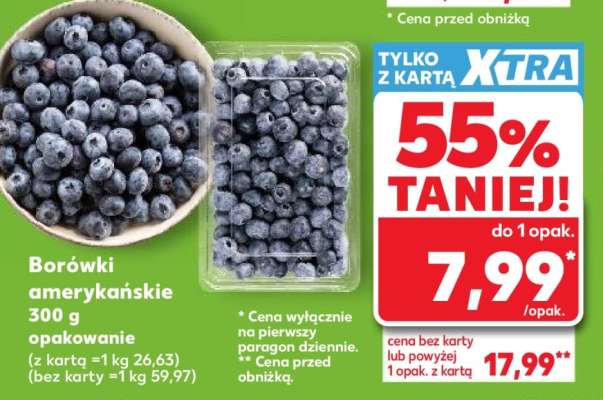 Borówki amerykańskie 300 g opakowanie