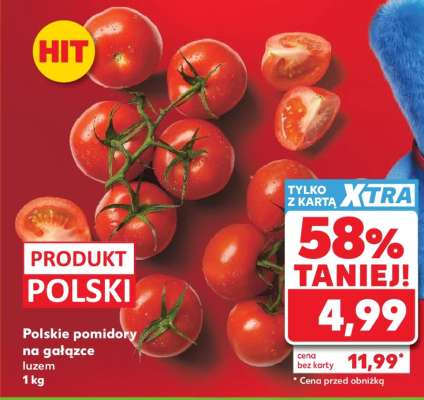 Polskie pomidory na gałązce, luzem 1 kg