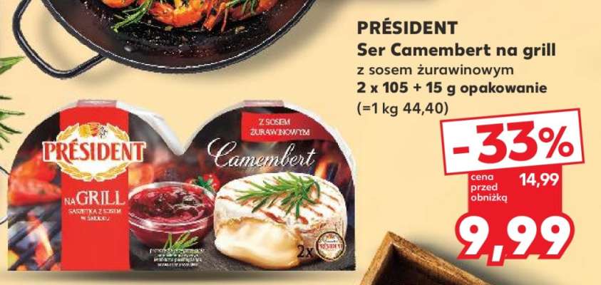 PRESIDENT Ser Camembert na grill