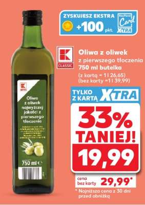Oliwa z oliwek z pierwszego tłoczenia 750 ml butelka