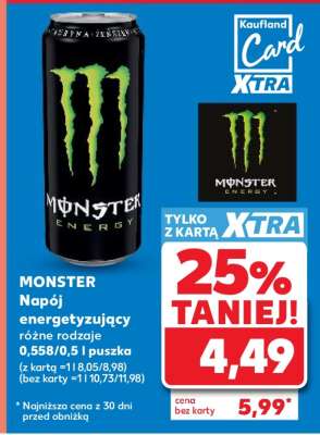 MONSTER Napój energetyzujący różne rodzaje