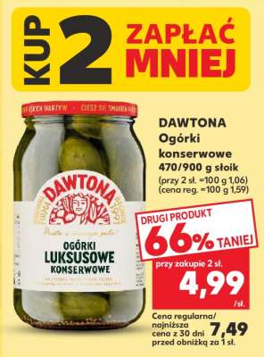 DAWTONA Ogórki konserwowe 470/900 g słoik