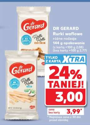 DR GERARD Rurki waflowe różne rodzaje 144 g opakowanie