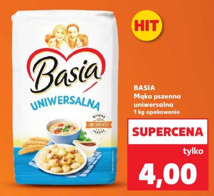 BASIA Mąka pszenna uniwersalna 1 kg opakowanie
