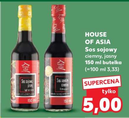 HOUSE OF ASIA Sos sojowy ciemny, jasny 150 ml butelka