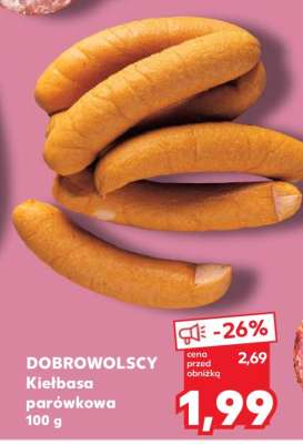DOBROWOLSCY Kiełbasa parówkowa 100 g