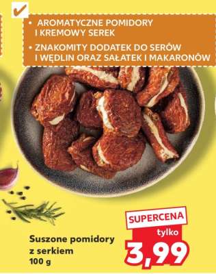 Suszone pomidory z serkiem