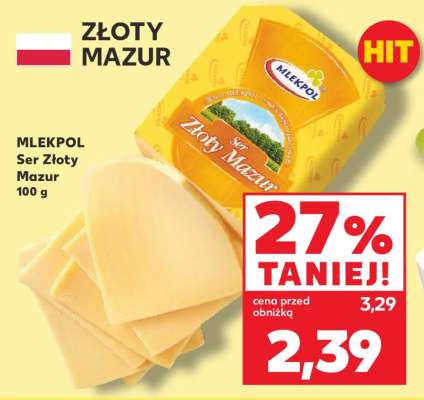 MLEKPOL Ser Złoty Mazur 100 g