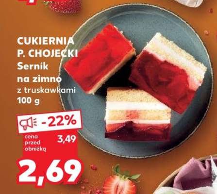 CUKIERNIA P. CHOJECKI Sernik na zimno z truskawkami 100 g