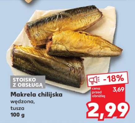 Makrela chilijska wędzona, tusza 100 g