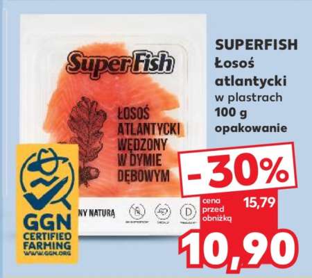 SUPERFISH Łosoś atlantycki w plastrach 100 g opakowanie