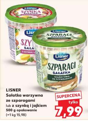 LISNER Sałatka warzywna ze szparagami lub z szynką i jajkiem
