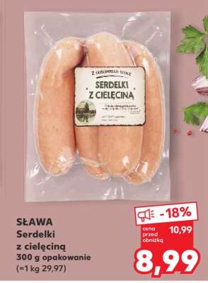 SŁAWA Serdelki z cielęciną
