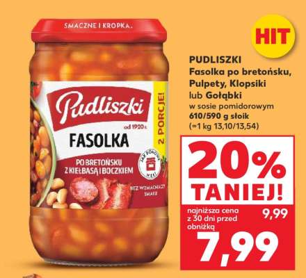 PUDLISZKI Fasolka po bretońsku, Pulpety, Klopsiki lub Gołąbki