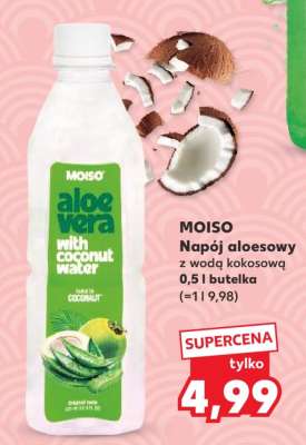 MOISO Napój aloesowy z wodą kokosową 0,5 l butelka