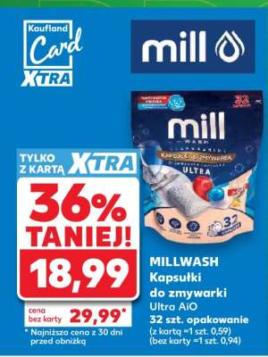MILLWASH Kapsułki do zmywarki Ultra AiO 32 szt. opakowanie
