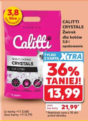 CALITTI CRYSTALS Żwirek dla kotów 3,8 l opakowanie