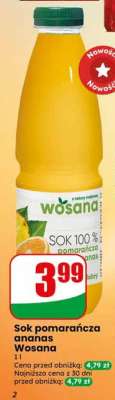 Sok pomarańcza ananas Wosana