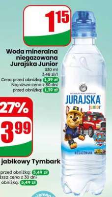 Woda mineralna niegazowana Jurajska junior