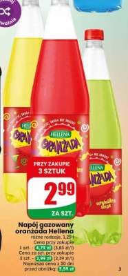 Napój gazowany oranżada Hellena
