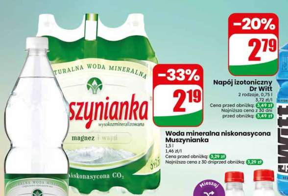 Woda mineralna niskonasycona Muszynianka