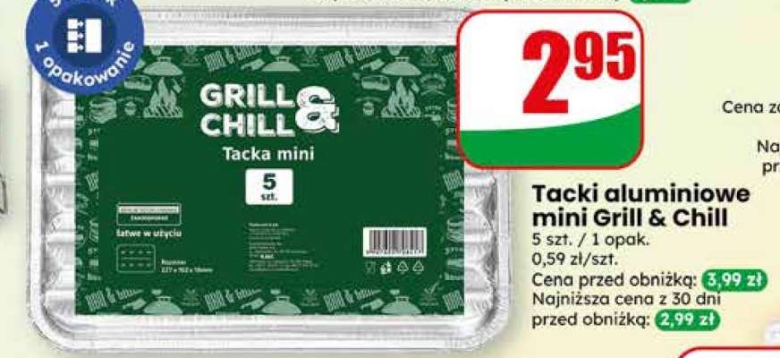 Tacki aluminiowe mini Grill & Chill