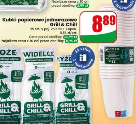 Kubki papierowe jednorazowe Grill & Chill